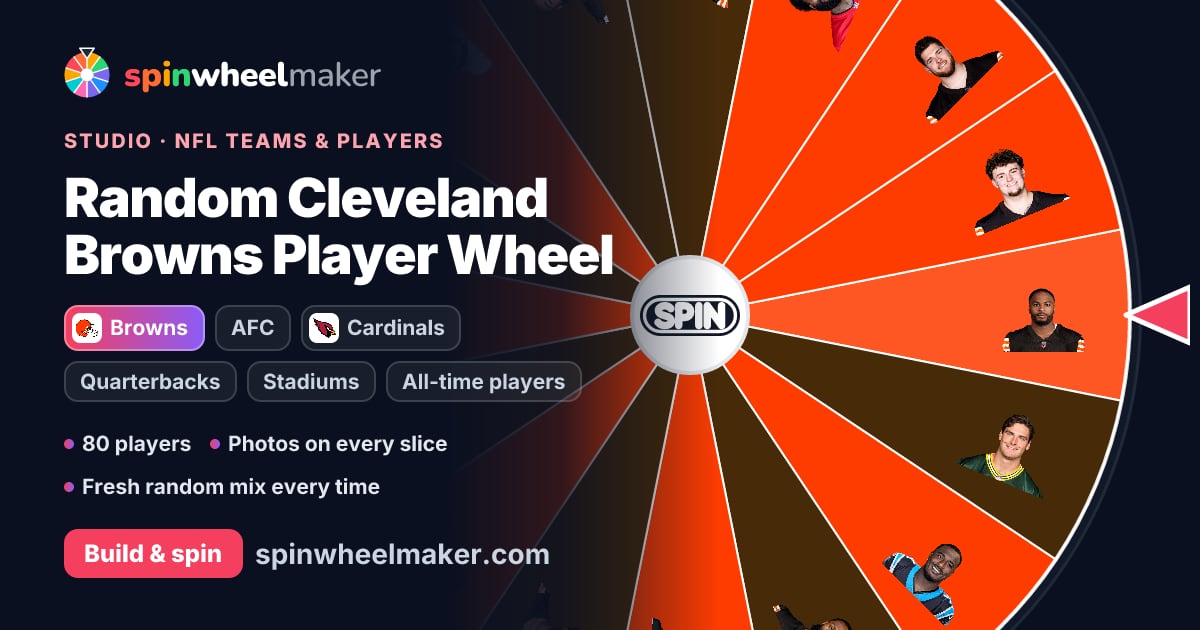 Nfl Randomised Rosters Random Cleveland Browns Player Wheel – SpinWheelMaker