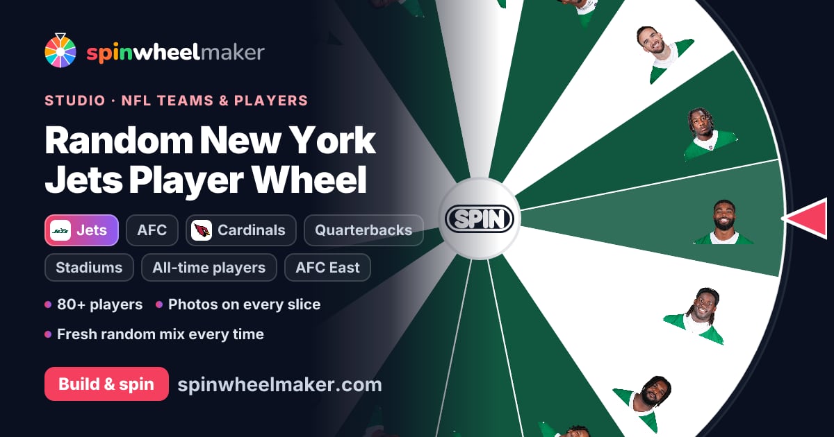 Nfl Randomised Rosters Random New York Jets Player Wheel – SpinWheelMaker