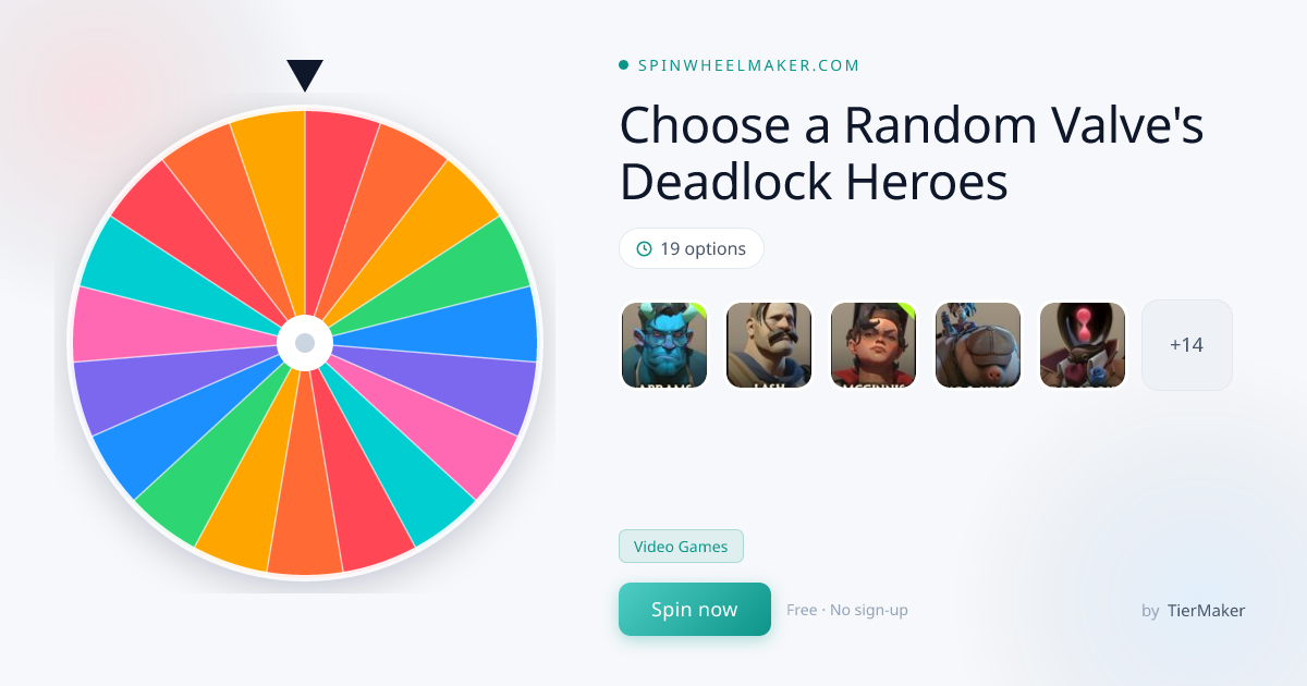 Choose a Random Valve's Deadlock Heroes – SpinWheelMaker