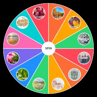 Random Mois de l’année Wheel