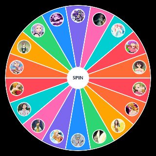 Seven deadly sins Waifu Wheel