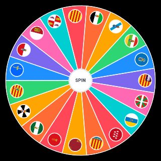 Random Flags Autonomous Communites of Spain Wheel