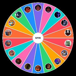 Spin the Wheel: FNAF Games 1 hw2 (and spinoffs)