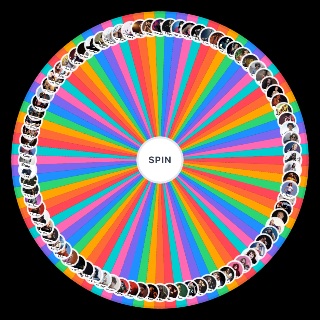 Random 85 Greatest rock singers Wheel
