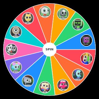 Favorite Dandy’s World Characters Wheel