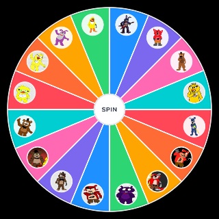 Random Fnaf banana splits movie role Wheel