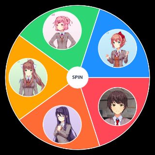 Random DDLC characters Wheel