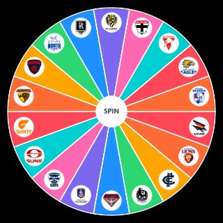 Random AFL Team Logos Wheel