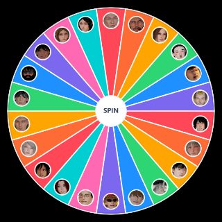 Once in a Lifetime Character Wheel