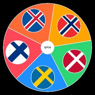 Random Nordic countries Wheel