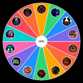 Random FNaF Games (+Into The Pit) Wheel