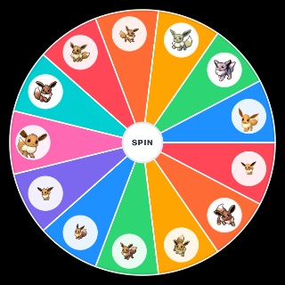 Random Eevee sprites/models Wheel