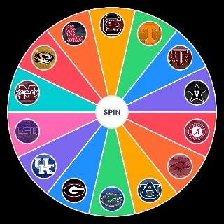 Random SEC Football Teams Wheel