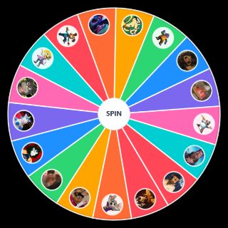 Random Chuck E. Cheese Character Wheel