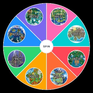 Random Pokémon Regions Wheel