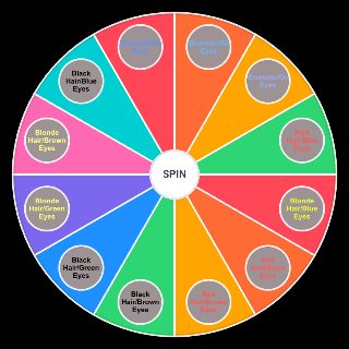 Random Hair & Eye Color Combo Wheel