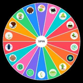 Random Android Versions (Cupcake 13 DP2) Wheel