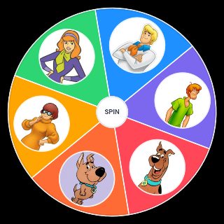 Random Scooby Doo Characters Wheel