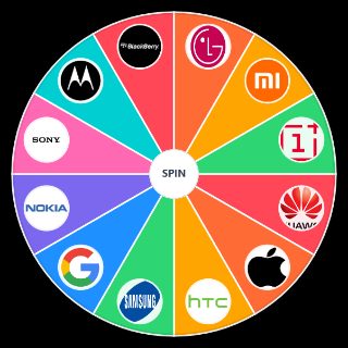Random Phone brands Wheel