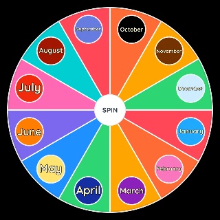 Random Months of The Year Wheel