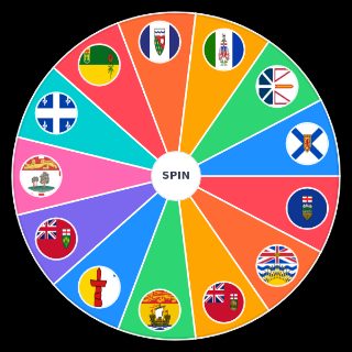 Spin the Wheel: Canadian Flags