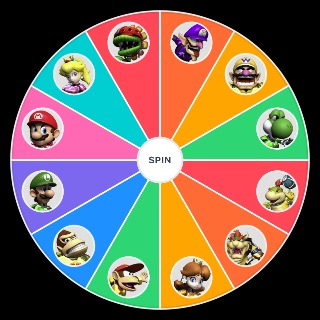 Mario Strikers Charged characters Wheel