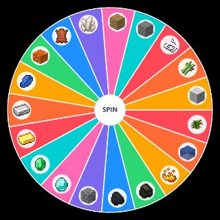 Materials in Minecraft Wheel