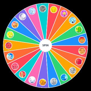 BFDI Season 1 Characters Wheel