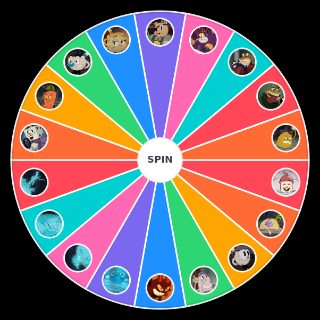 Cuphead Show Major Characters Wheel