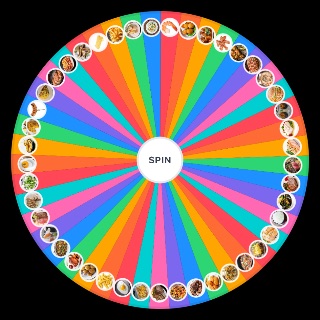 Random Tous les nourritures. (Plats) Wheel