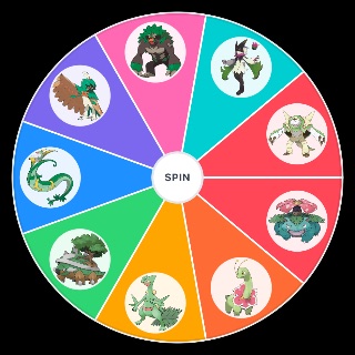 Random Grass Type Starter (Gen 1~9) Wheel