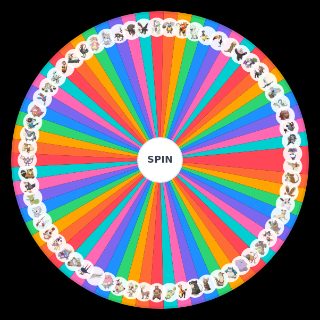 Fully Evolved Normal Type Pokémon Wheel