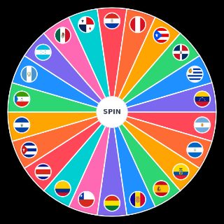 Random Banderas de los países hispanos Picker