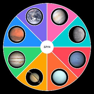 Solar System planets by how tasty they look Wheel