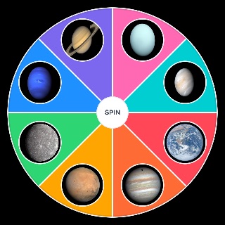 Random Solar System Planets Wheel