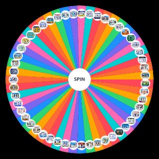 Random US License Plates Wheel