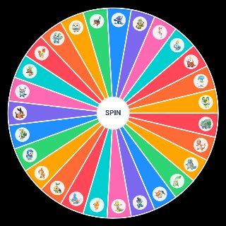 Spin the Wheel: Os Pokémon iniciais (primeiro estágio)