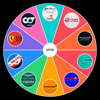 Random Spin Wheel: Formula 1 2021 - Team w/ Team Icons