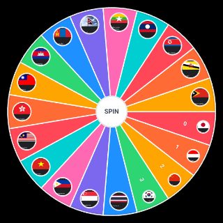 Random East and Southeast Asian countries Wheel