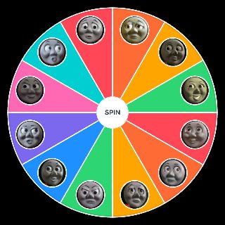 Spin the Random Wheel: Thomas the Tank Engine Faces (Bill & Ben)