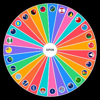 Spin the Wheel: Oceania Flags Complete