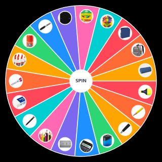 Spin the Wheel: School Supplies