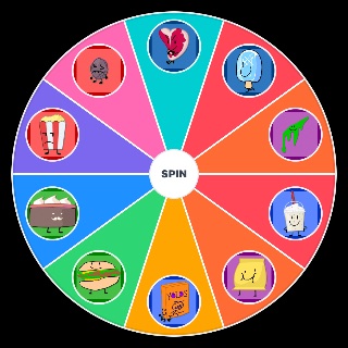 BFDI Mini Delicious characters Wheel