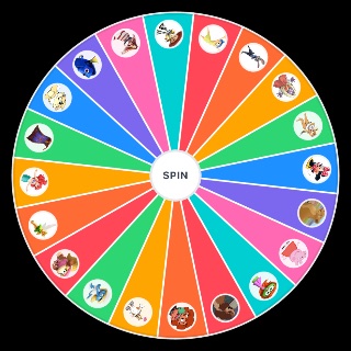 Non Human Cartoon Characters Wheel