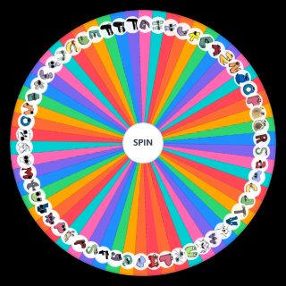 alphabet lore and lowercast and number lore and plushie Wheel