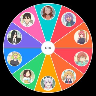 Spin the Wheel: Miss Kobayashi's Dragon Maid Characters