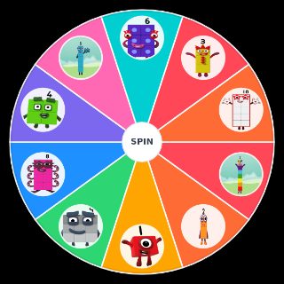 Random Numberblocks 1 10 Wheel