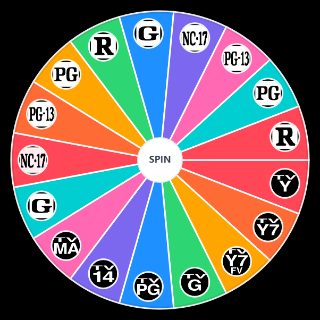 Random MPAA Ratings And TV Ratings Wheel