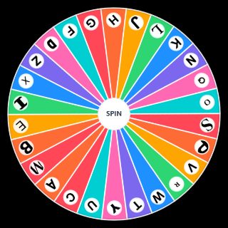 Random letras do alfabeto Wheel