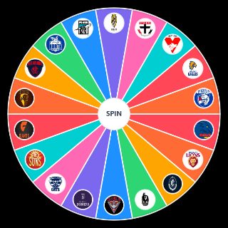 AFL Favourite Teams Wheel
